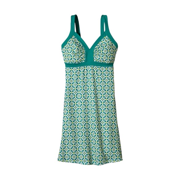 Patagonia Dresses & Skirts - Patagonia Dress Women’s Size Medium Teal Green Minette Jersey Knit V-Neck